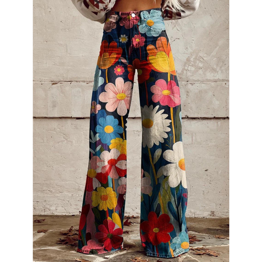 ATASHA™ | WEITEN BLUMEN HOSEN