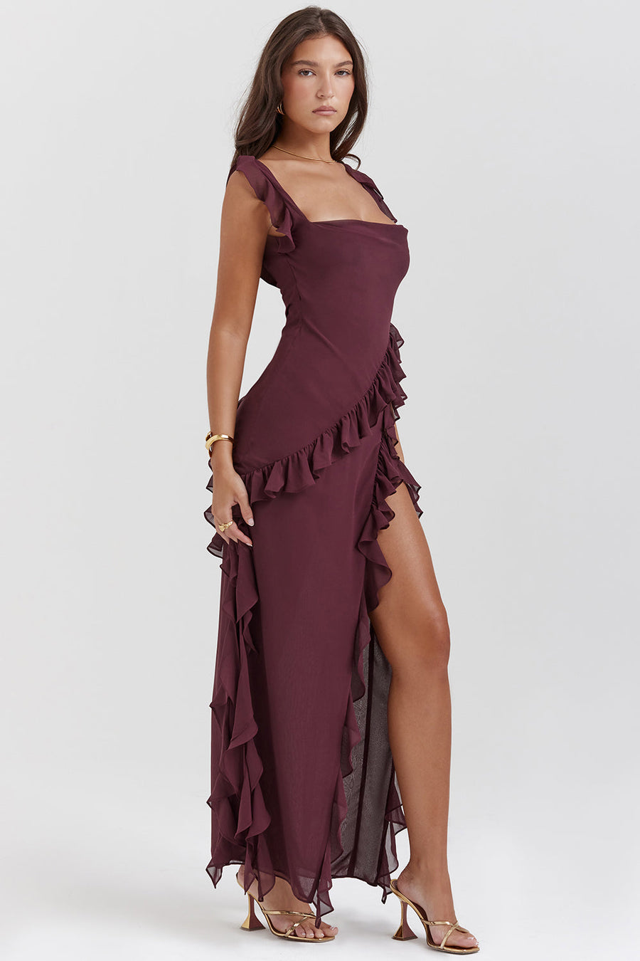 Arianna - Romantisches Maxikleid mit Rüschen