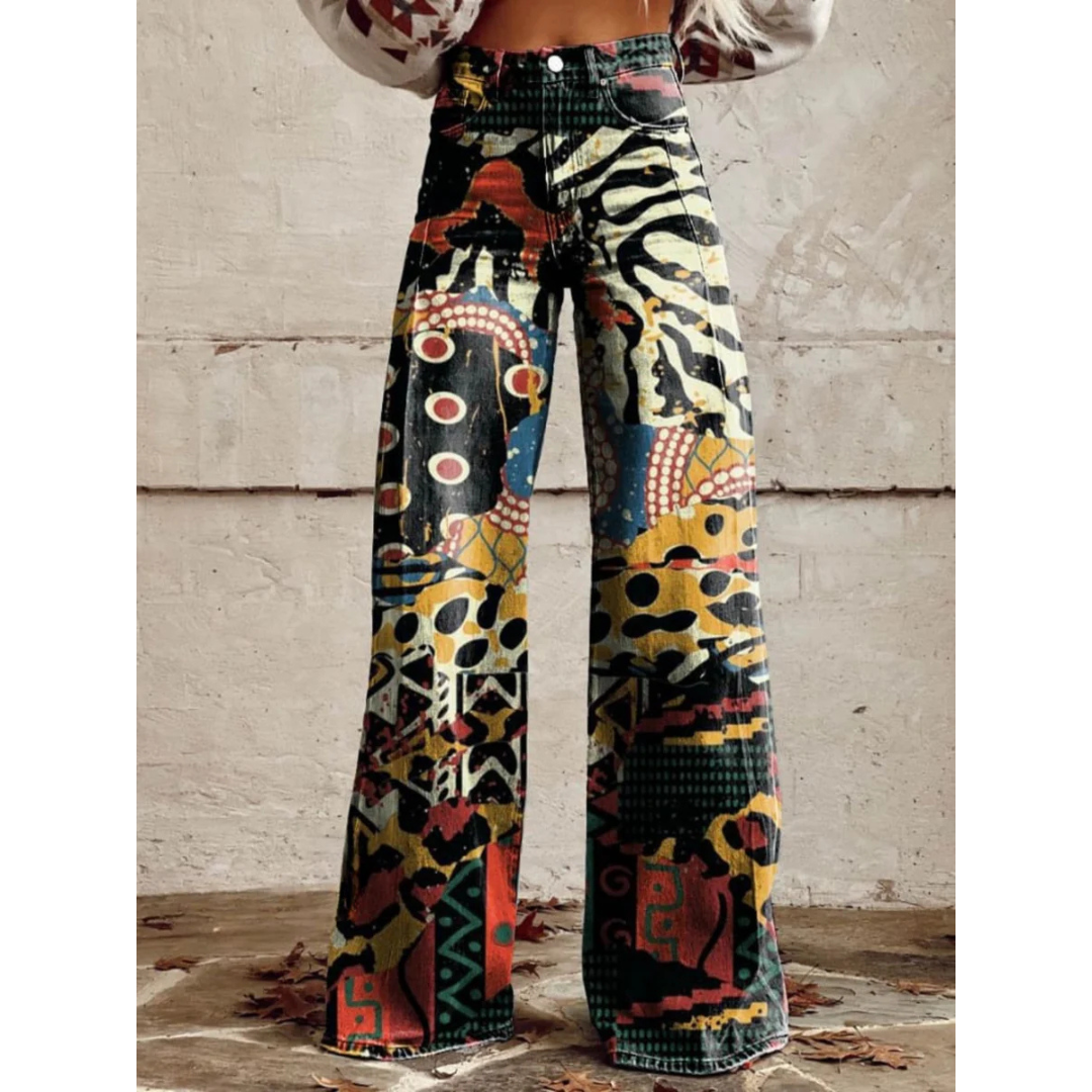 SANDRA | EKLECTIC ART WEITE BEIN JEANS