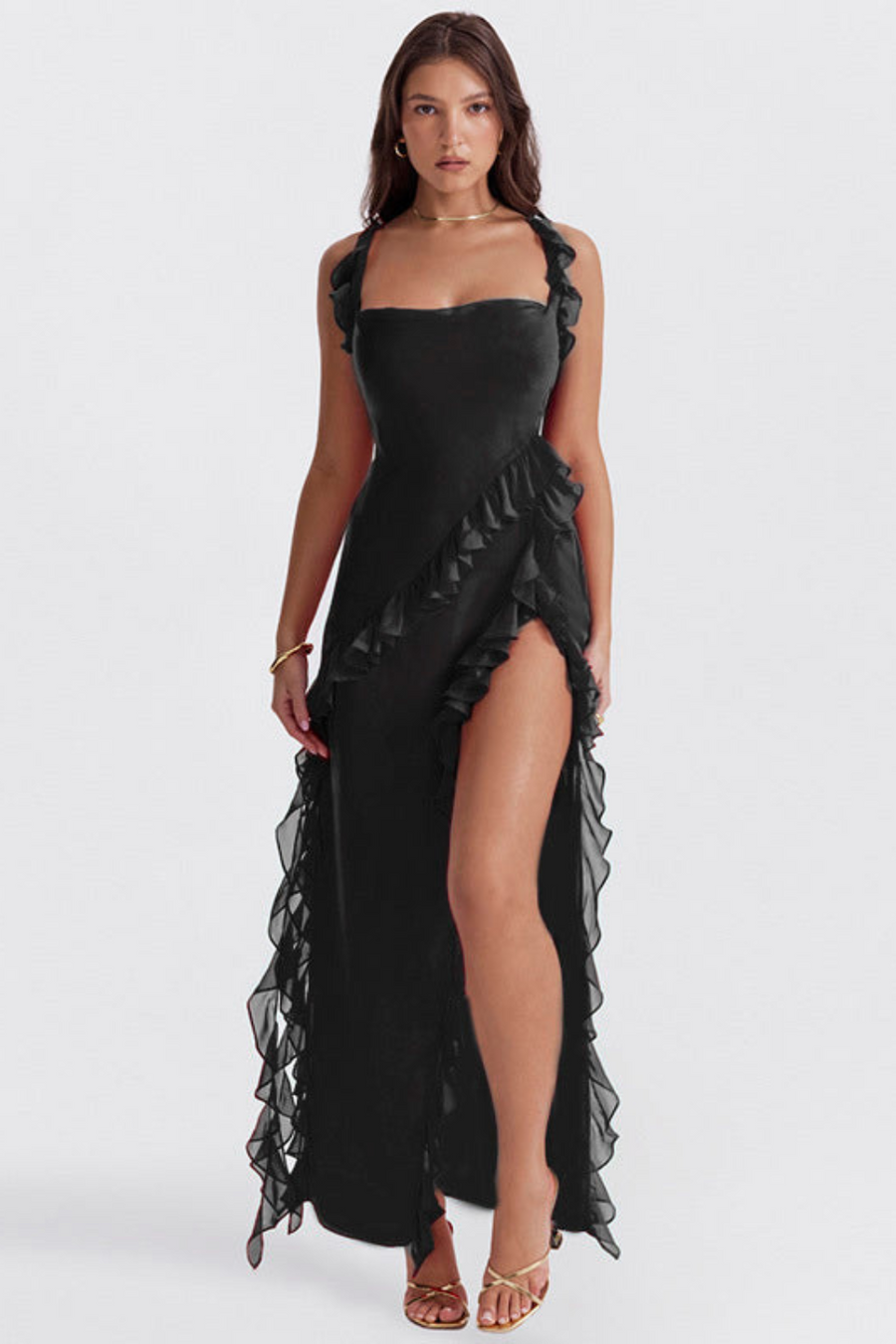 Arianna - Romantisches Maxikleid mit Rüschen