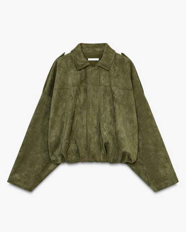 Oversized Wildlederjacke im Verve-Stil