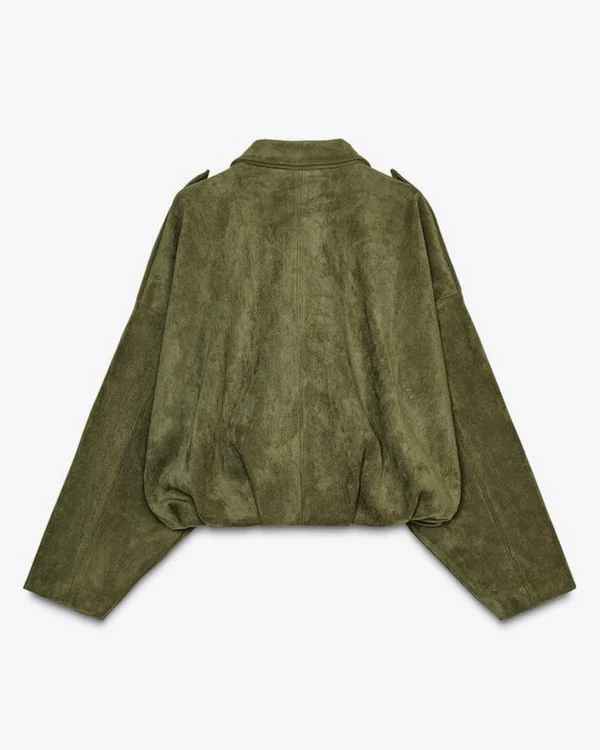 Oversized Wildlederjacke im Verve-Stil