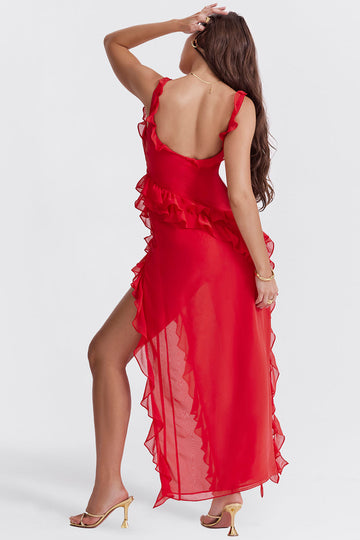 Arianna - Romantisches Maxikleid mit Rüschen
