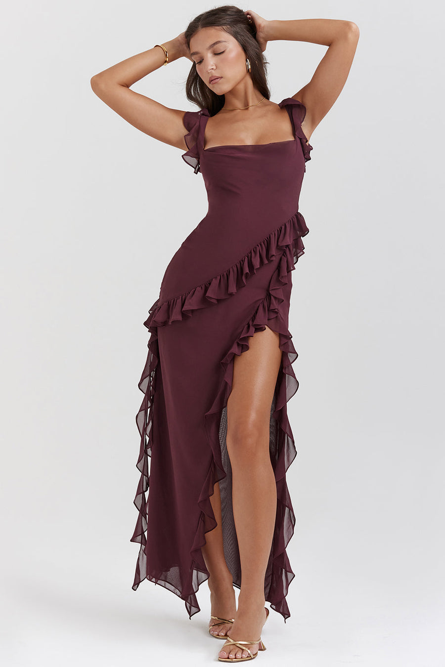 Arianna - Romantisches Maxikleid mit Rüschen