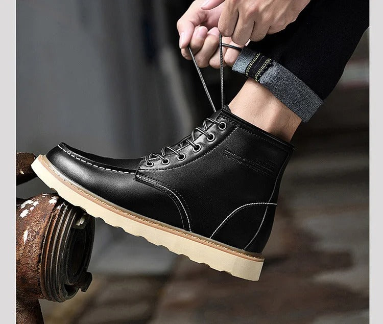 PAUL |  Stiefel mit Wollfutter +6CM +8CM +10CM