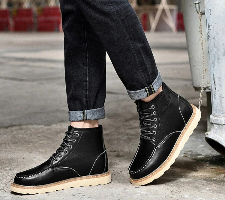 PAUL |  Stiefel mit Wollfutter +6CM +8CM +10CM