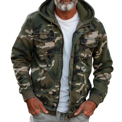 Tobias™ - Herren Camouflage Cargo Jacke - Mit Kapuze und Multi-Taschen Design