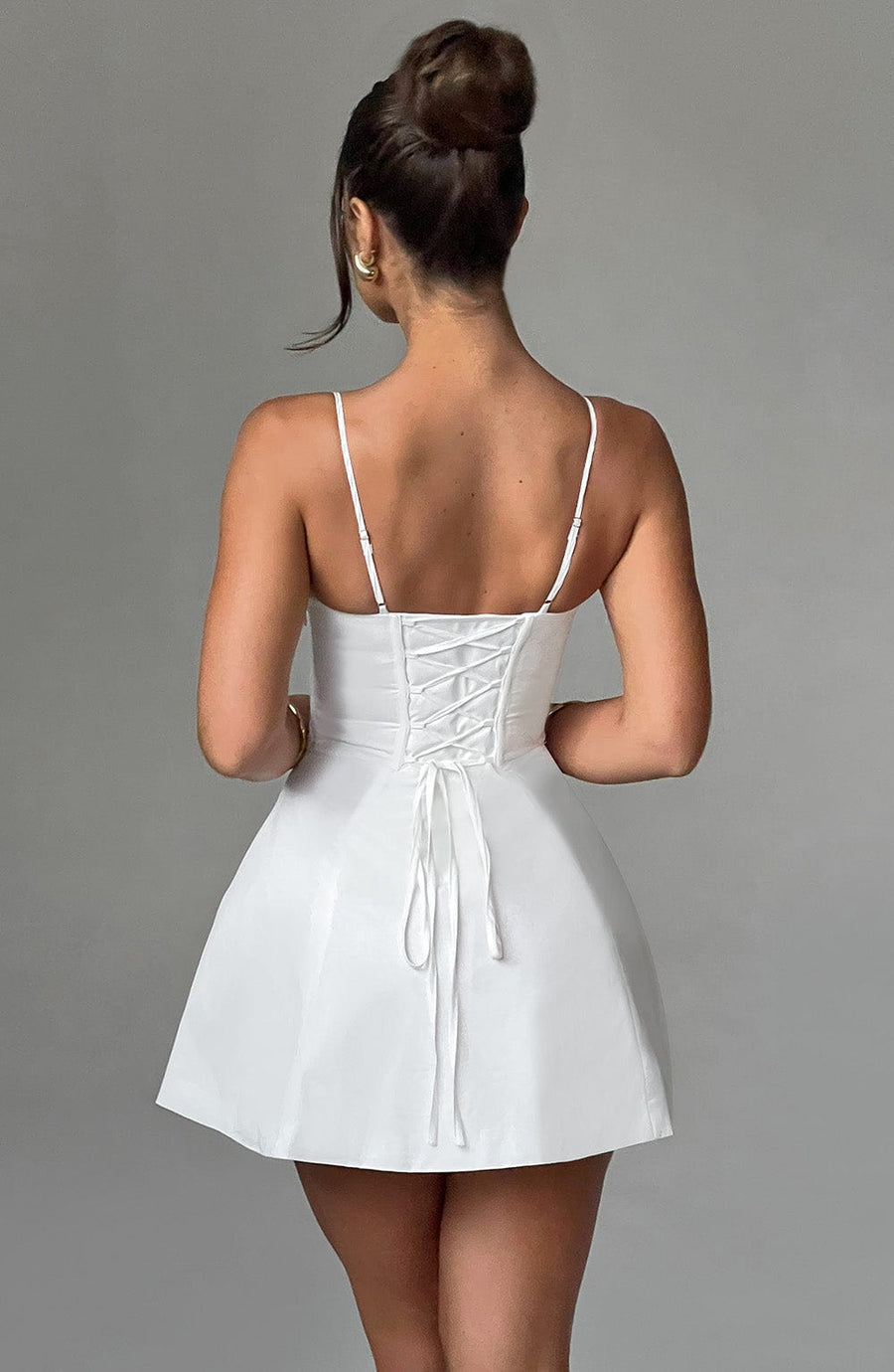 Sela Elfenbein Mini Kleid