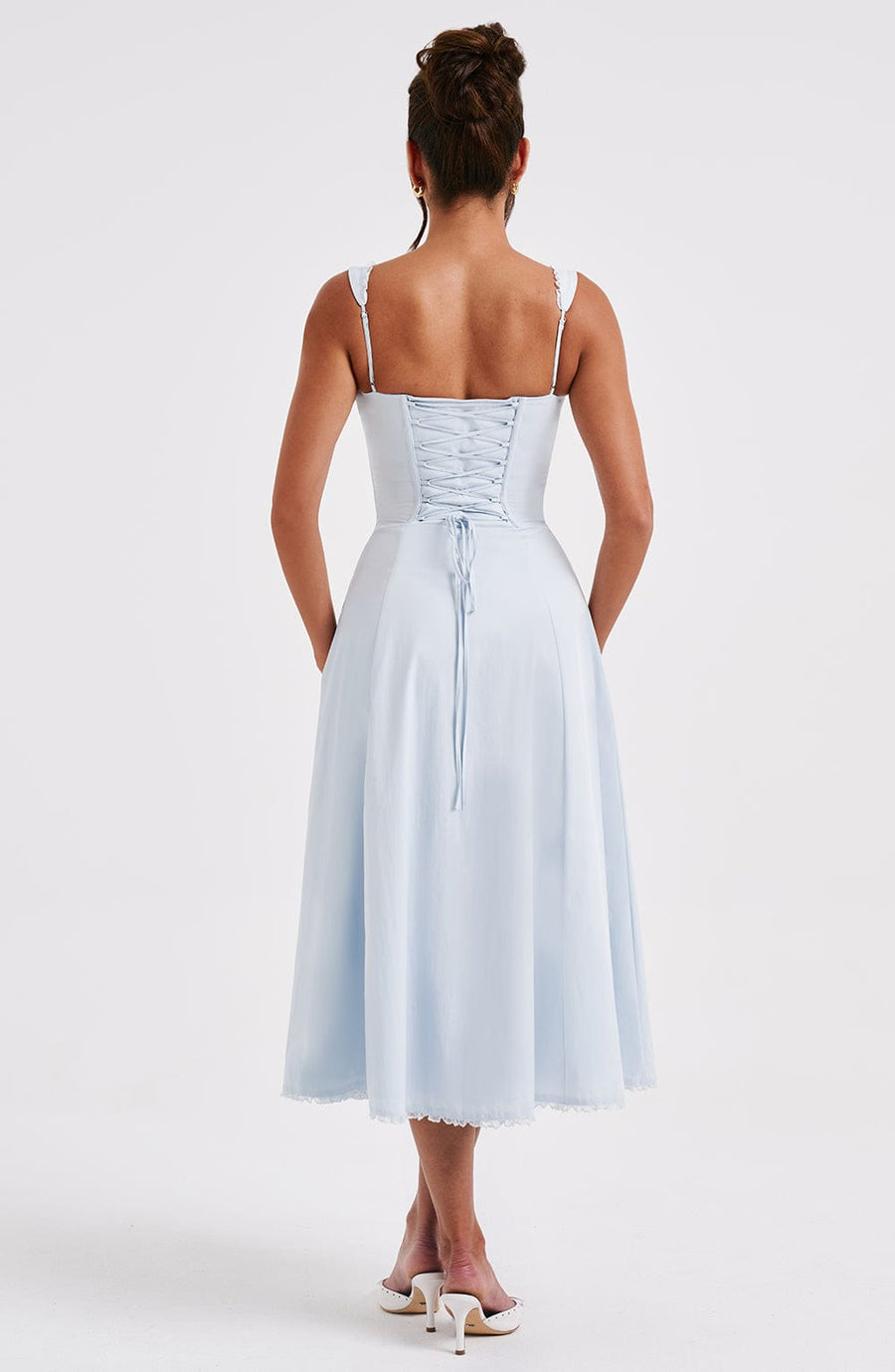 Blaues Ulrika Midi-Kleid