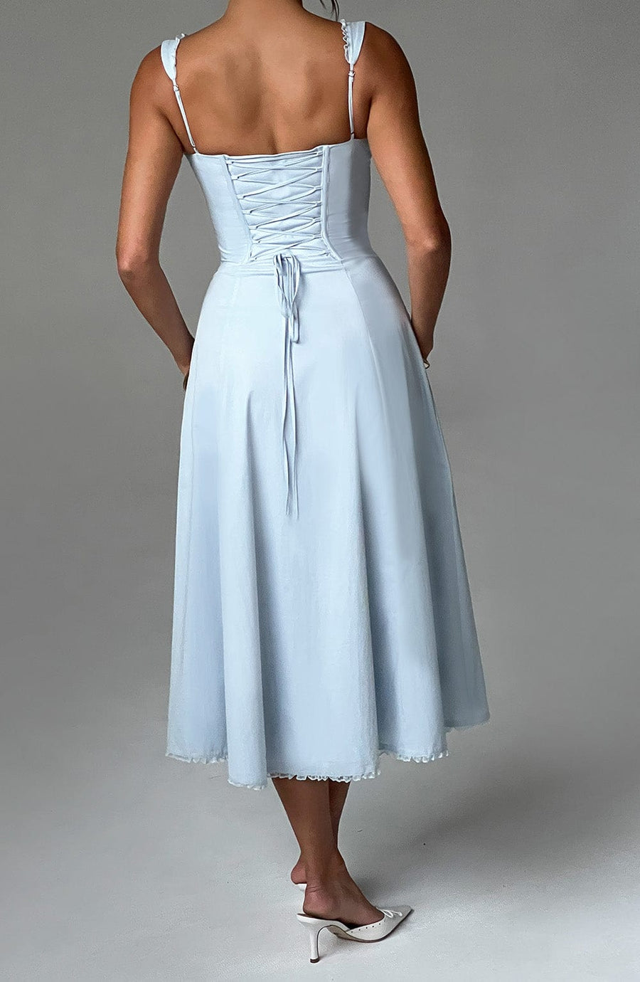 Blaues Ulrika Midi-Kleid